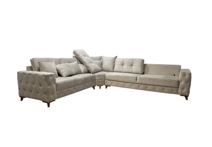 Lovely Corner Sofa- Velvet Corner Sofa Bed With Storage