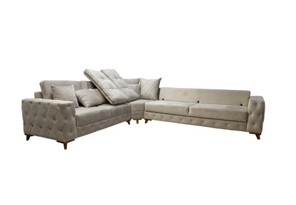 Lovely Corner Sofa- Velvet Corner Sofa Bed With Storage
