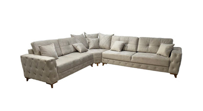 Lovely Corner Sofa- Velvet Corner Sofa Bed With Storage