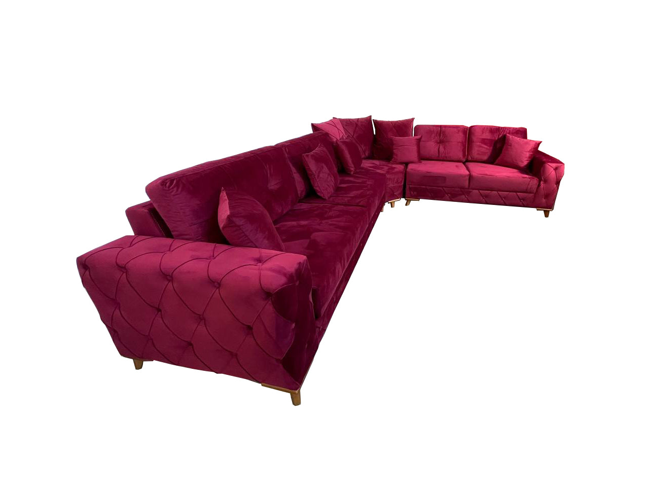 Lovely Corner Sofa- Velvet Corner Sofa Bed With Storage