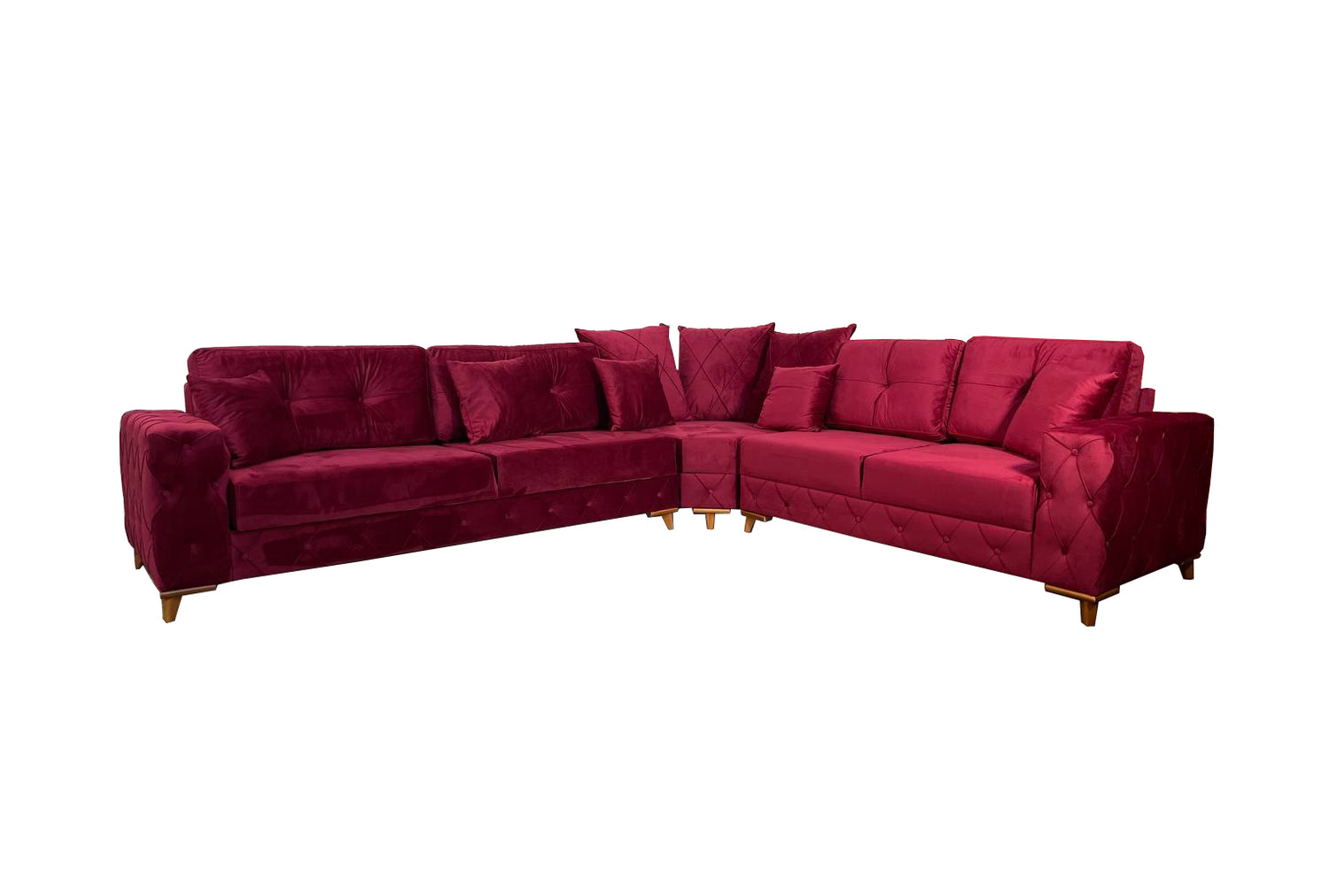 Lovely Corner Sofa- Velvet Corner Sofa Bed With Storage