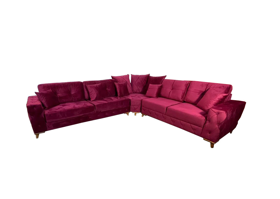 Lovely Corner Sofa- Velvet Corner Sofa Bed With Storage