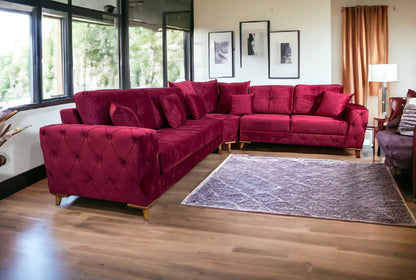 Lovely Corner Sofa- Velvet Corner Sofa Bed With Storage