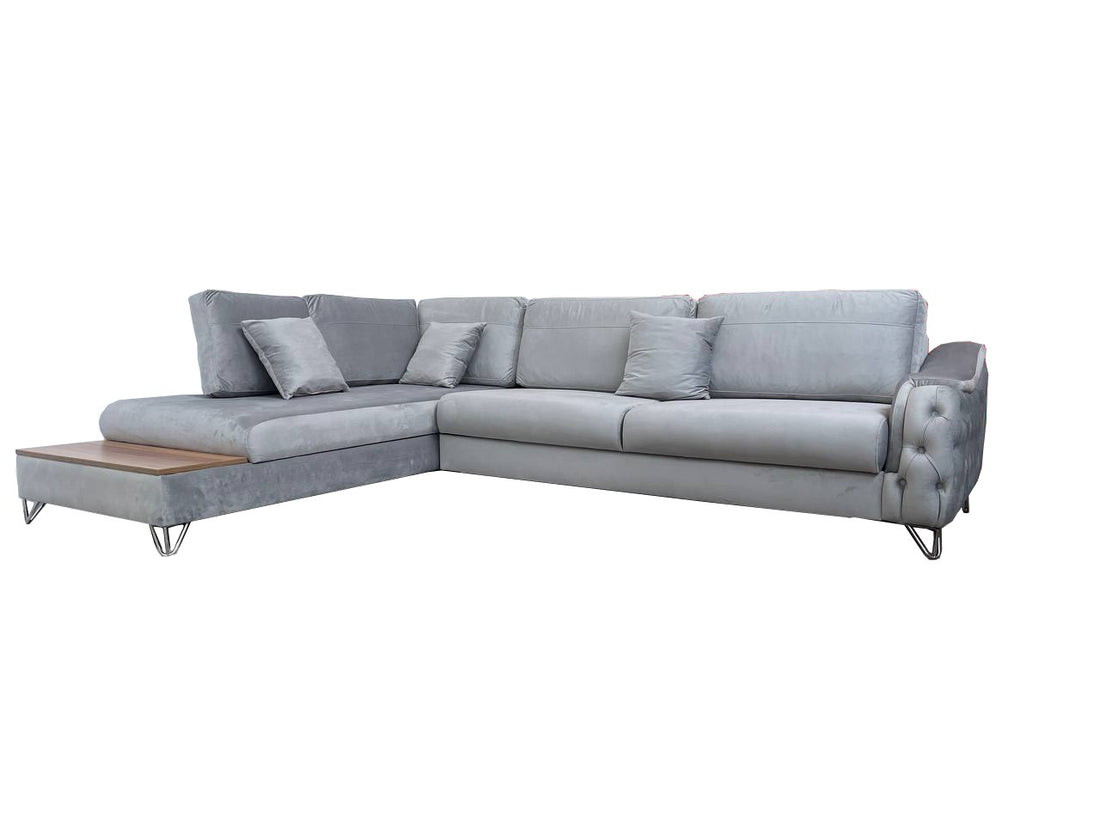 Victoria Corner Sofa Bed with Storage - Velvet