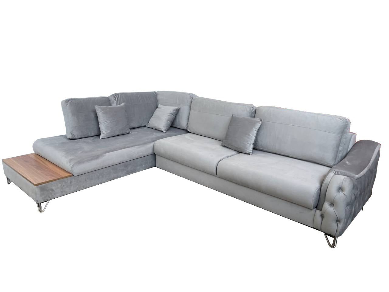 Victoria Corner Sofa Bed with Storage - Velvet