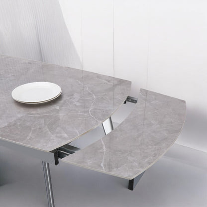 Enhance your dining experience with the Q&amp;P Furniture Grey Queen Dining Set. Spacious, stylish, and durable, this set is perfect for family dining and entertaining guests.