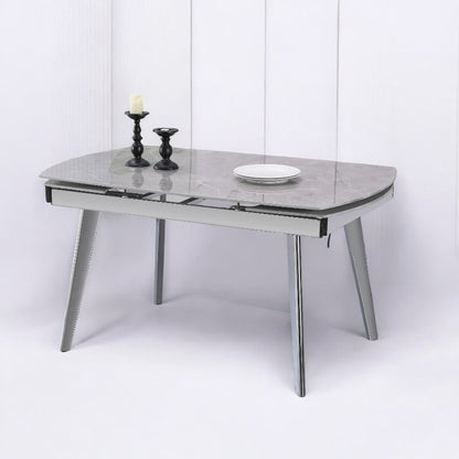 Enhance your dining experience with the Q&amp;P Furniture Grey Queen Dining Set. Spacious, stylish, and durable, this set is perfect for family dining and entertaining guests.
