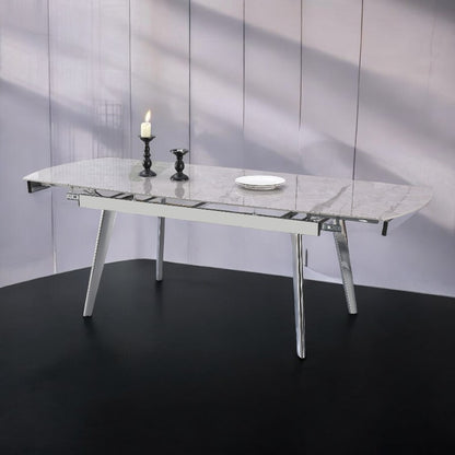 Enhance your dining experience with the Q&amp;P Furniture Grey Queen Dining Set. Spacious, stylish, and durable, this set is perfect for family dining and entertaining guests.