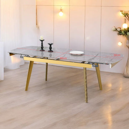 Enhance your dining experience with the Q&amp;P Furniture Grey Queen Dining Set. Spacious, stylish, and durable, this set is perfect for family dining and entertaining guests.