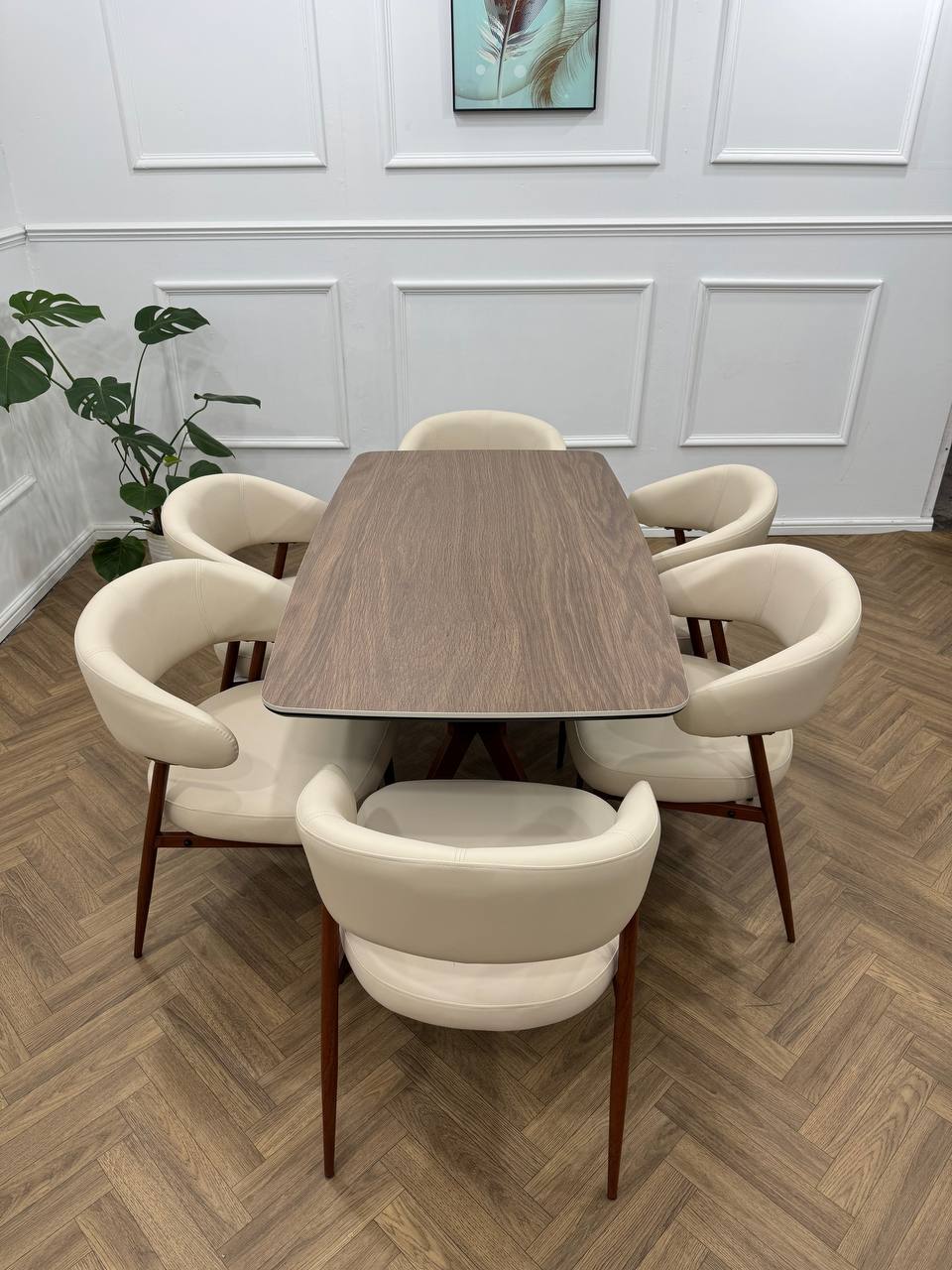 Zeno Dining Set-Beige