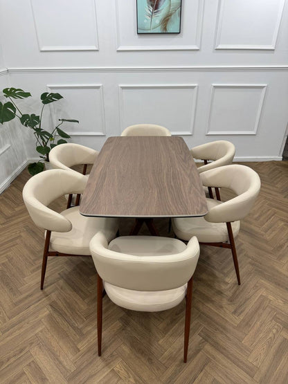 Zeno Dining Set-Beige