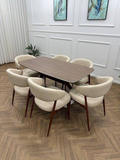 Zeno Dining Set-Beige