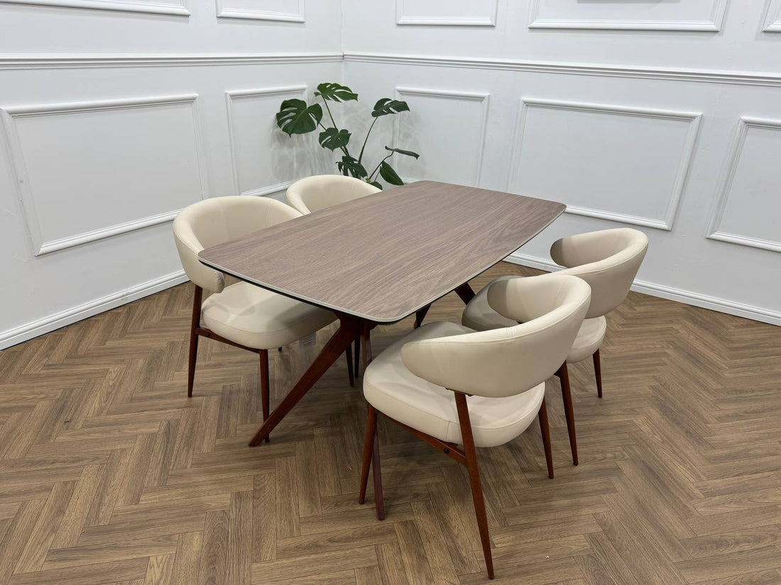 Zeno Dining Set-Beige