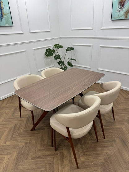 Zeno Dining Set-Beige
