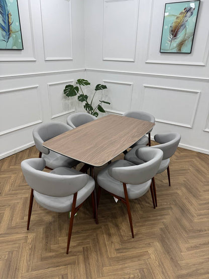 Zeno Dining Set-Light Grey