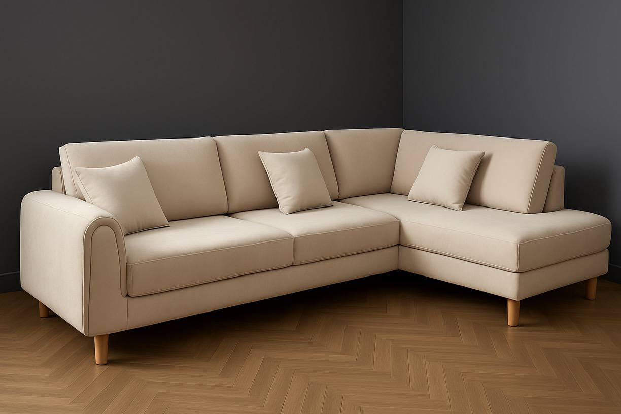 Lavender Corner Sofa bed storage