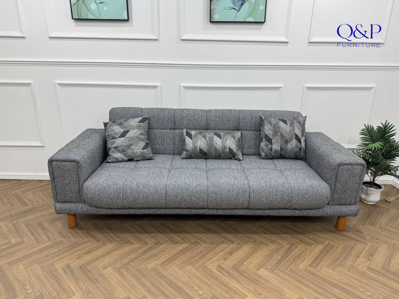 FLORA SOFA SET-VELVET/COTTON