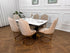 Q&P Furniture Lumia extendable dining table set with polished wooden surface and sleek modern design for versatile dining spaces.