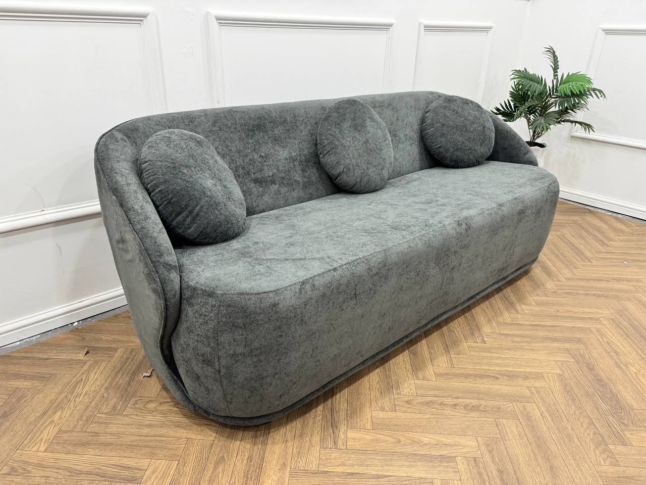 Q &amp; P Furniture Luna sofa set with plush cushions and modern design, featuring a sectional layout in a cozy living room setting.