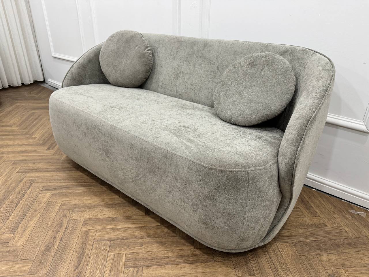 Q &amp; P Furniture Luna Sofa Set with plush cushions and modern design, shown in a cozy living room setting.