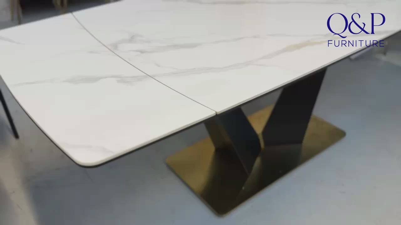 CLARA DINING TABLE SET - GOLD