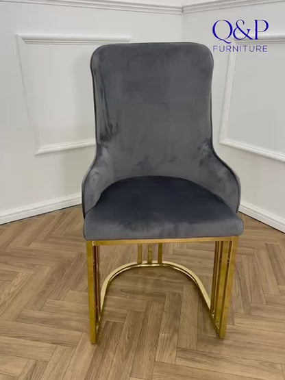 Bentley Dining Chair - Gold Base