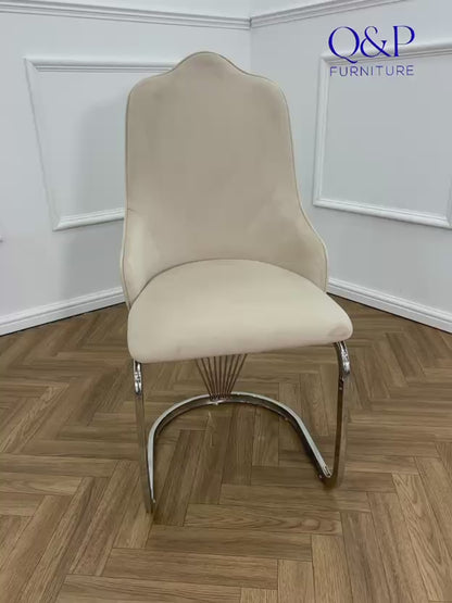 King Dining Chair - Silver Base