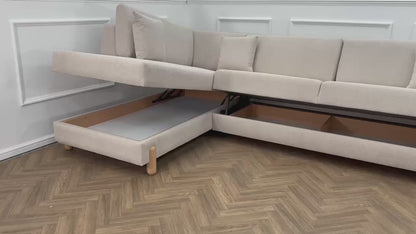 Lavender Corner Sofa bed storage