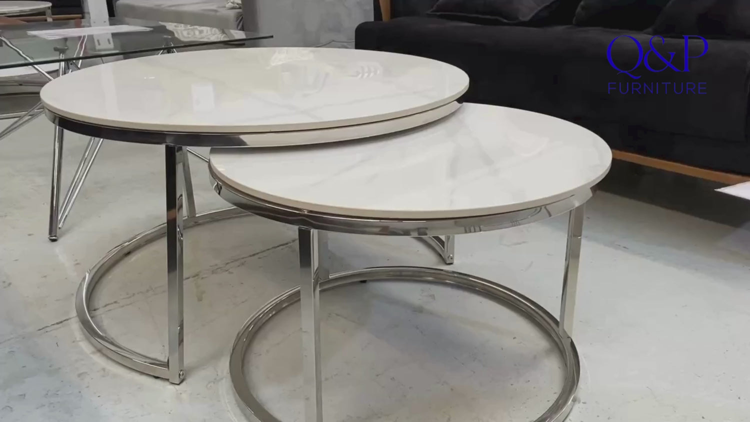 NOVA COFFEE TABLE-SILVER CERMIC