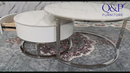 Opal Nesting Coffee Table-Silver