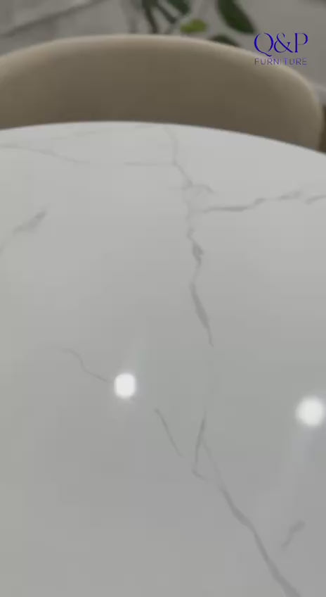 LUXE DINING SET-VELVET-BEIGI-GOLD