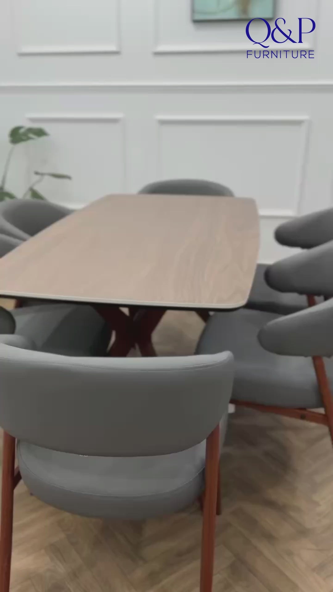 Zeno Dining Set-Dark Grey