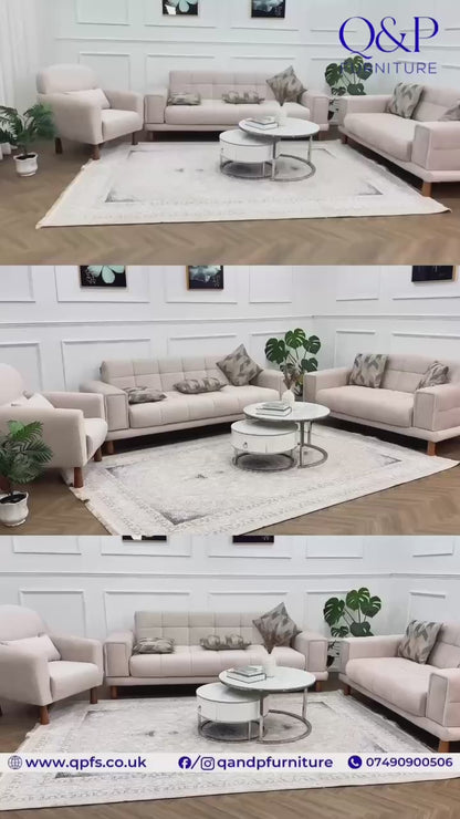 FLORA SOFA SET-VELVET