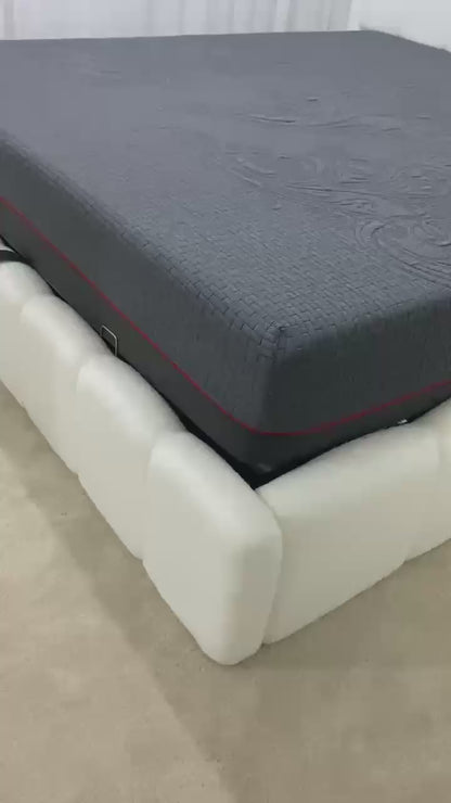 Cloud Boucle Upholstered Storage Bed