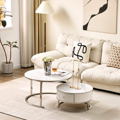 Opal Nesting Coffee Table-Silver