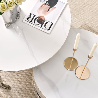 Opal Nesting Coffee Table-Silver