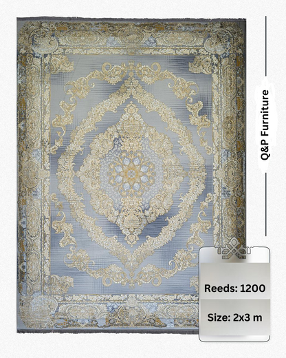 Parvaz Persian Rug – Luxury Traditional Medallion Design | QPF 113