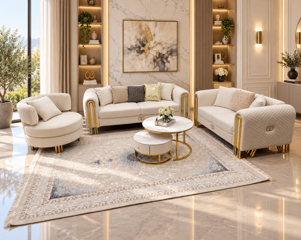 Lilac Luxury Sofa Set