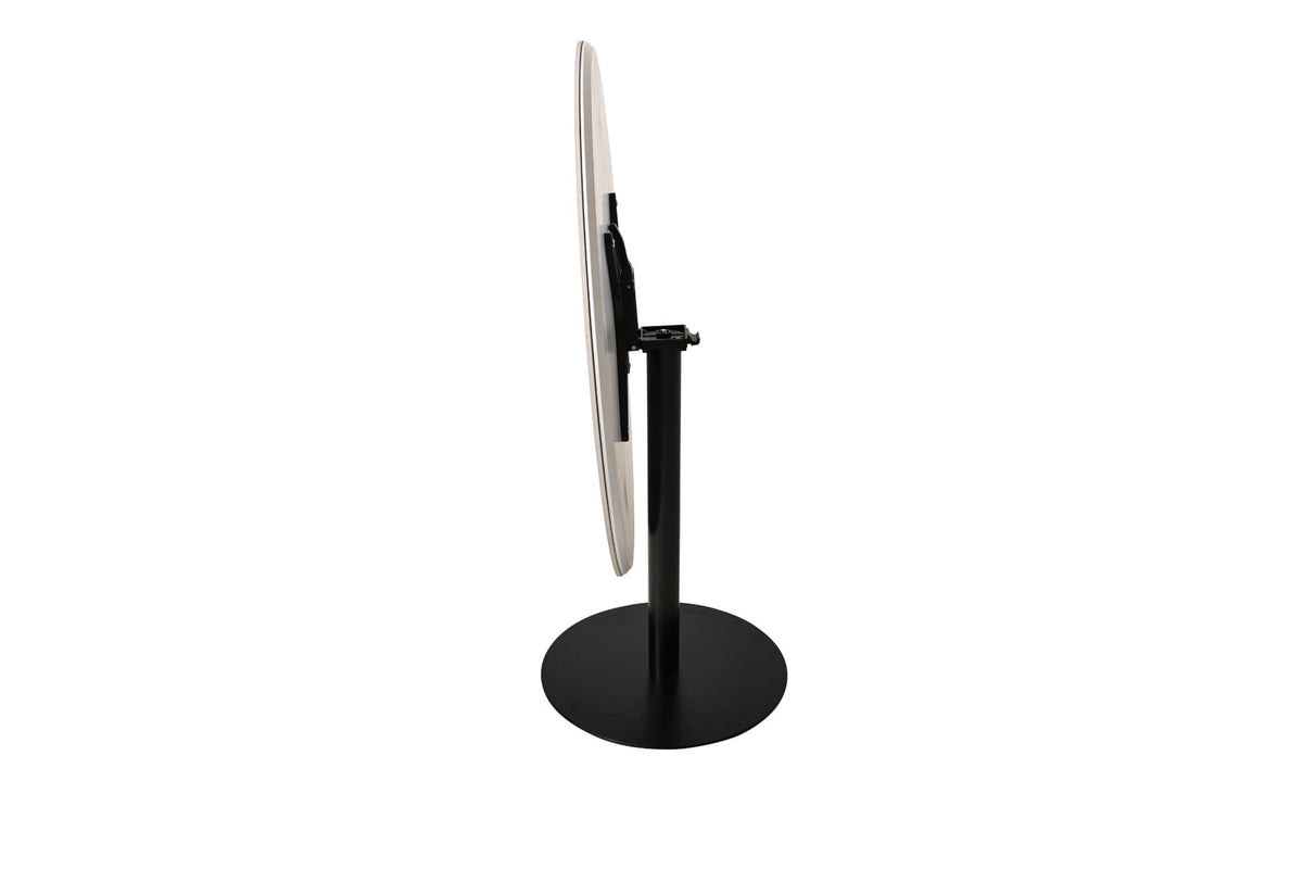 White Smoke Luxe Folding Round Dining Table – Silver Chrome, Gold Chrome &amp; Matt Black