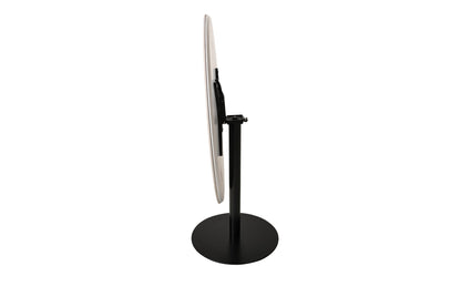 White Smoke Luxe Folding Round Dining Table – Silver Chrome, Gold Chrome &amp; Matt Black