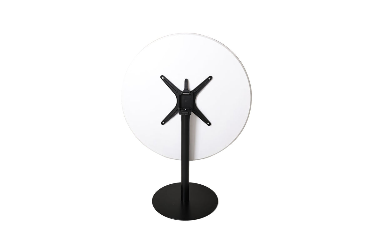 White Smoke Luxe Folding Round Dining Table – Silver Chrome, Gold Chrome &amp; Matt Black