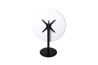 White Smoke Luxe Folding Round Dining Table – Silver Chrome, Gold Chrome &amp; Matt Black