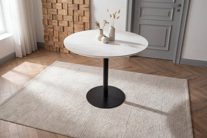 Gray Luxe Folding Round Dining Table – Silver Chrome, Gold Chrome &amp; Matt Black