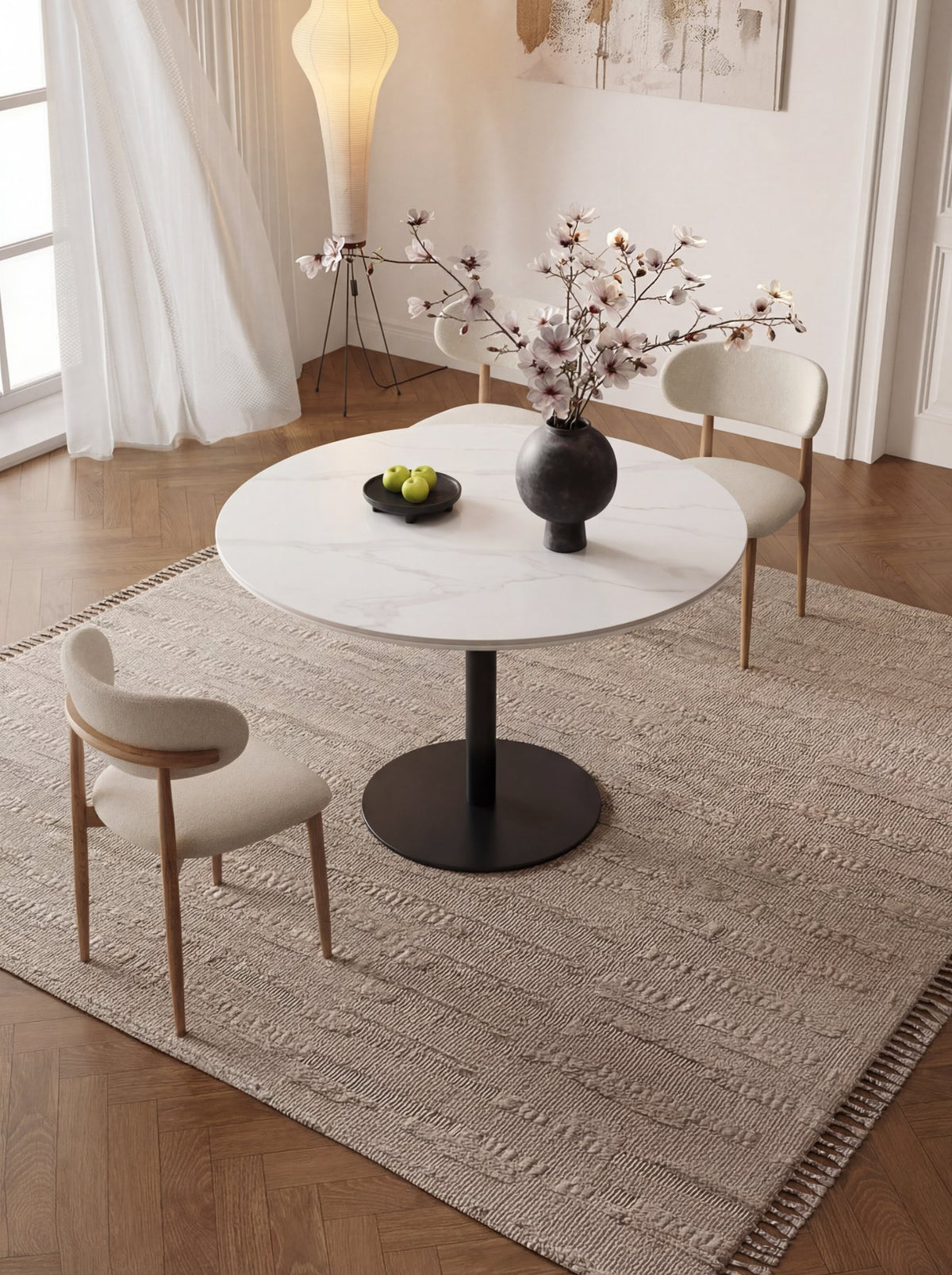 Dim Gray Luxe Folding Round Dining Table – Silver Chrome, Gold Chrome &amp; Matt Black