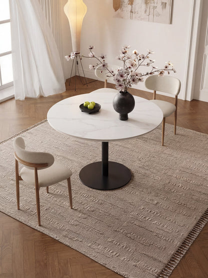 Dim Gray Luxe Folding Round Dining Table – Silver Chrome, Gold Chrome &amp; Matt Black