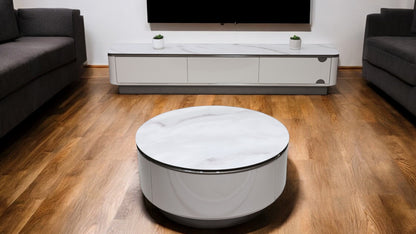 Aurora Marble-Effect Living Room Set