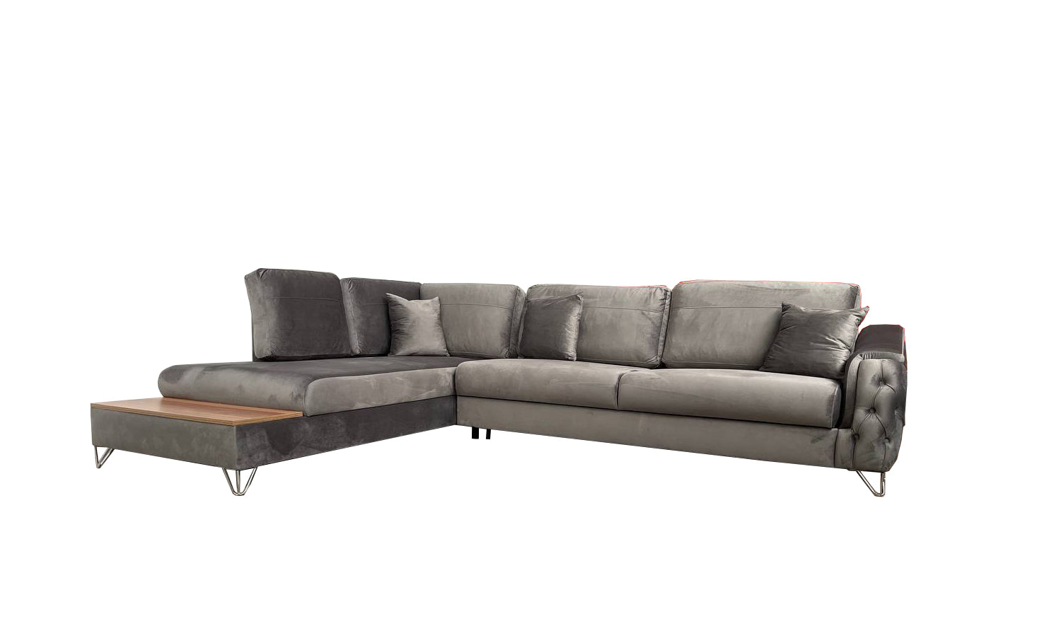 Victoria Corner Sofa Bed with Storage - Velvet