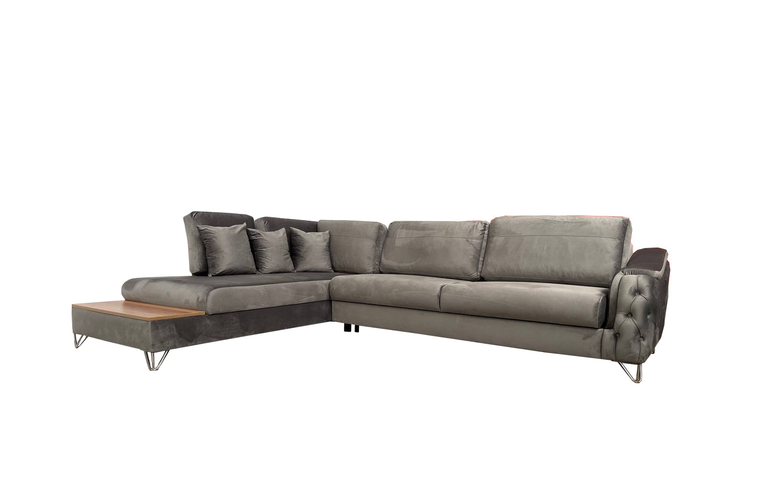 Victoria Corner Sofa Bed with Storage - Velvet