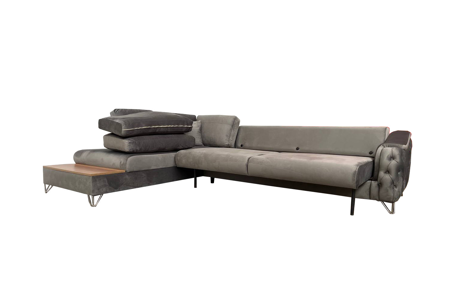 Victoria Corner Sofa Bed with Storage - Velvet