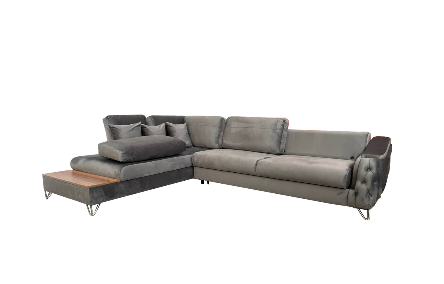 Victoria Corner Sofa Bed with Storage - Velvet